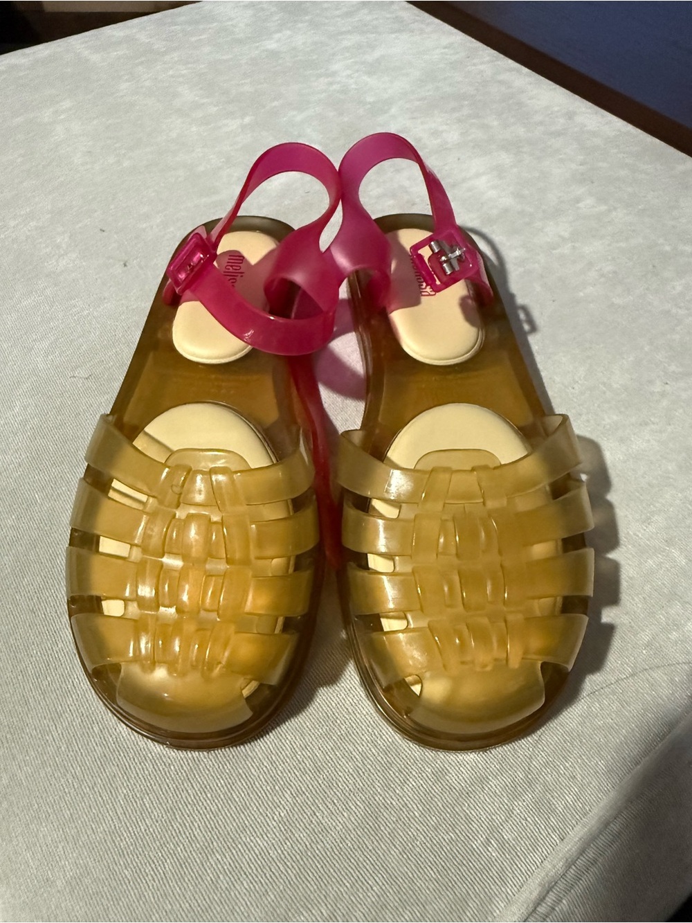 Melissa by Anthropologie -Jelly Sandals Clear with Pink Strap